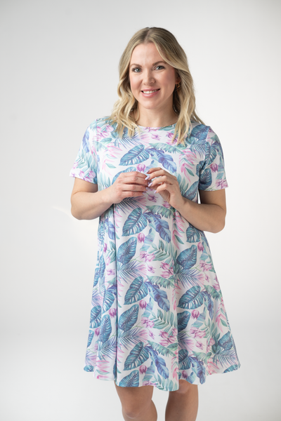 IN STOCK Alicia Dress - Tropical Leaf - Pumpkin Patch Co