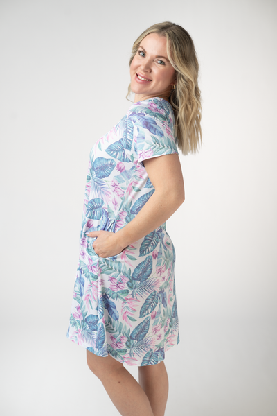 IN STOCK Alicia Dress - Tropical Leaf - Pumpkin Patch Co