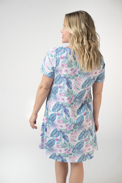 IN STOCK Alicia Dress - Tropical Leaf - Pumpkin Patch Co