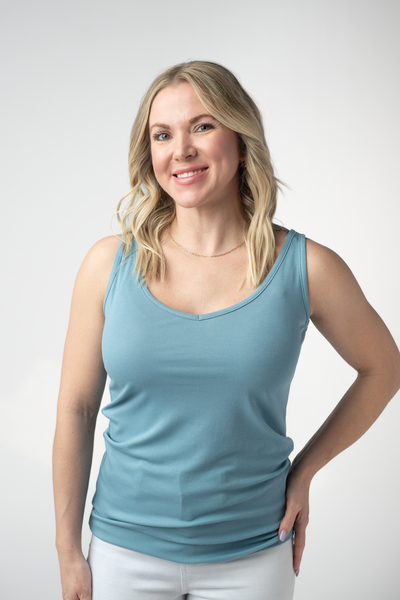 IN STOCK Kennedy Tank - Dusty Blue - Pumpkin Patch Co