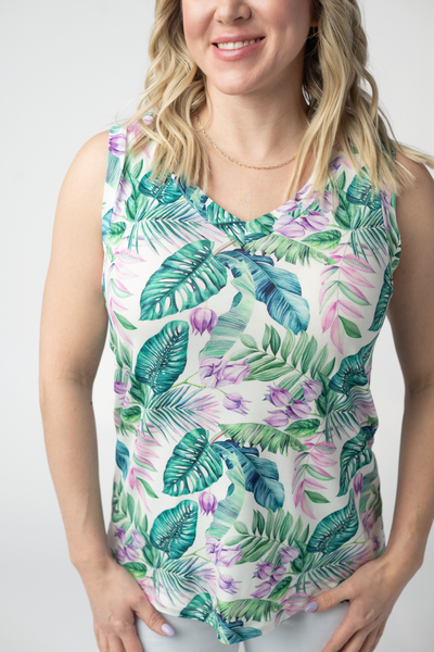 IN STOCK Noelle Tank - Tropical Leaf - Pumpkin Patch Co