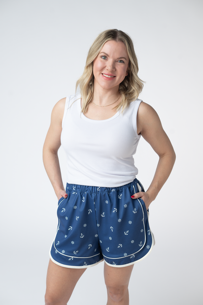 IN STOCK Dolphin Shorts - Nautical Navy - Pumpkin Patch Co
