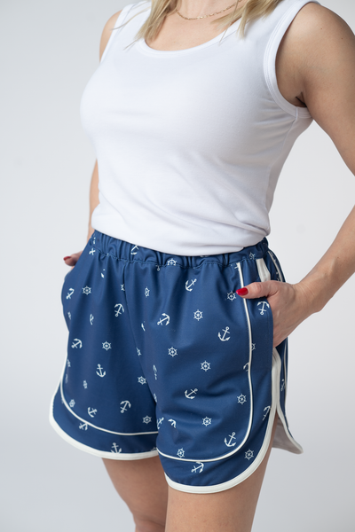 IN STOCK Dolphin Shorts - Nautical Navy - Pumpkin Patch Co