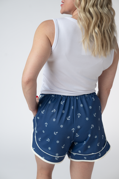 IN STOCK Dolphin Shorts - Nautical Navy - Pumpkin Patch Co