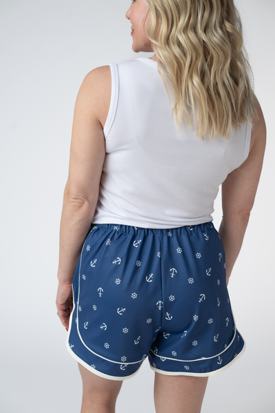 IN STOCK Dolphin Shorts - Nautical Navy - Pumpkin Patch Co