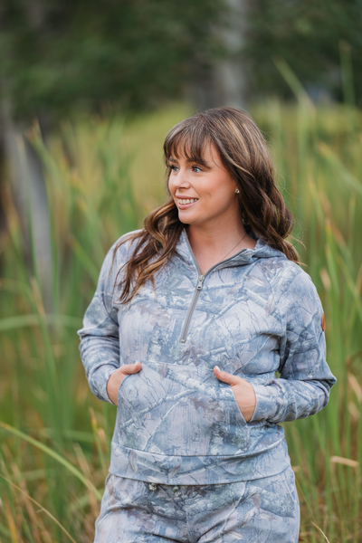 IN STOCK Shorter Halfzip Hoodie - Camo