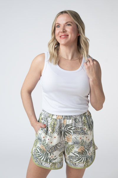 IN STOCK Dolphin Shorts - Pineapple Leaf - Pumpkin Patch Co