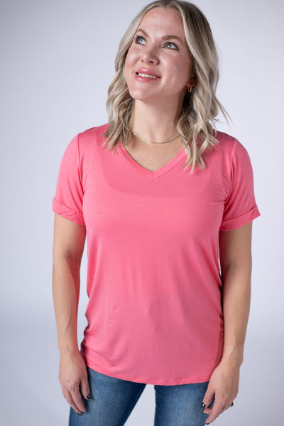 IN STOCK Sophie Tee - Sun Kissed Coral - Pumpkin Patch Co