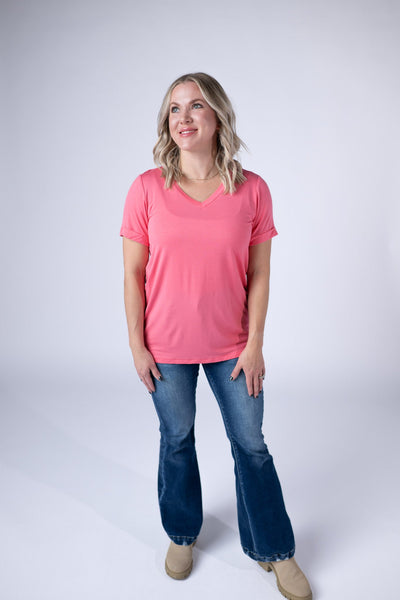 IN STOCK Sophie Tee - Sun Kissed Coral - Pumpkin Patch Co