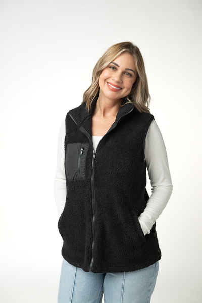 IN STOCK Sherpa Vest - Black