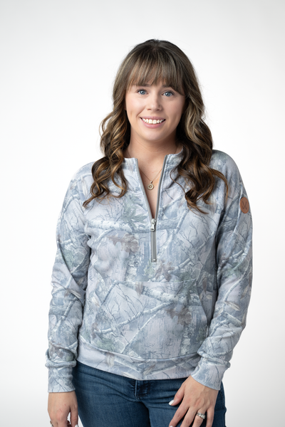 IN STOCK Shorter Halfzip Hoodie - Camo - Pumpkin Patch Co