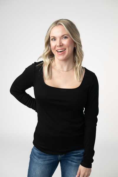 IN STOCK Alyssa Long Sleeve Top - Black