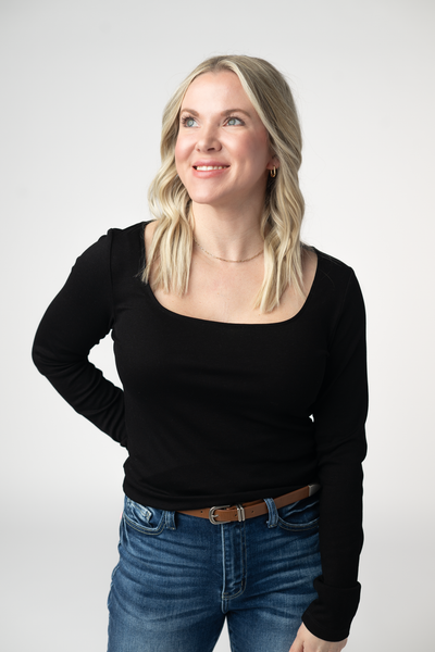 IN STOCK Alyssa Long Sleeve Top - Black