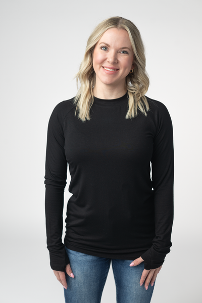 IN STOCK Blair Long Sleeve Top - Black - Pumpkin Patch Co