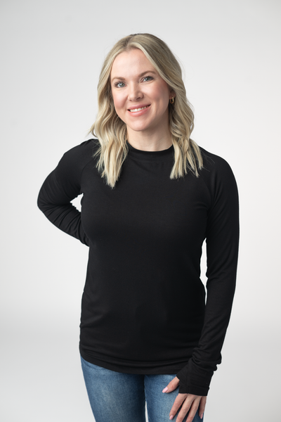IN STOCK Blair Long Sleeve Top - Black - Pumpkin Patch Co