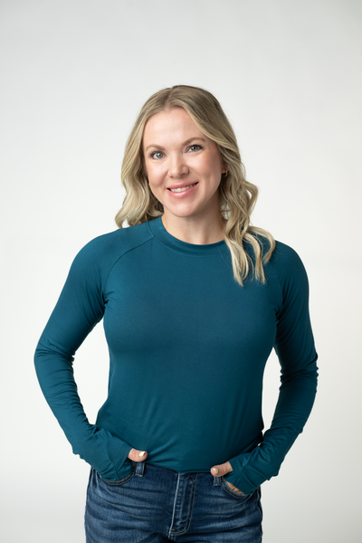 IN STOCK Blair Long Sleeve Top - Teal - Pumpkin Patch Co