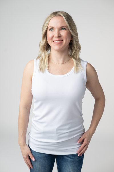 IN STOCK Ava Tank- White - Pumpkin Patch Co