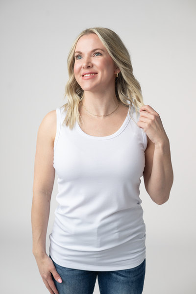 IN STOCK Ava Tank- White - Pumpkin Patch Co