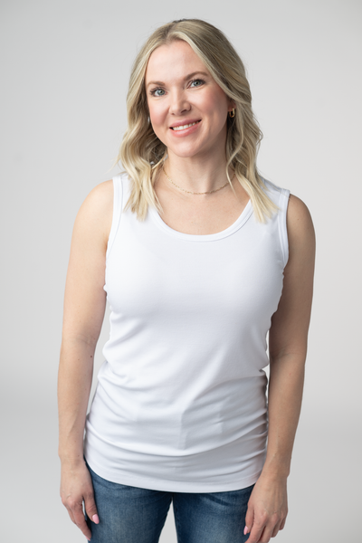 IN STOCK Ava Tank- White - Pumpkin Patch Co