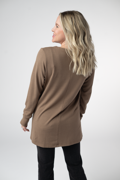 IN STOCK Cori Cardigan - Mocha - Pumpkin Patch Co