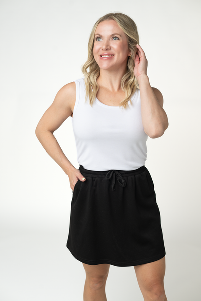 IN STOCK Serena Luxe Skort - Black - Pumpkin Patch Co