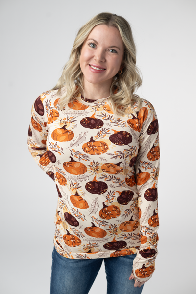 IN STOCK Blair Long Sleeve Top - Autumn Gourds