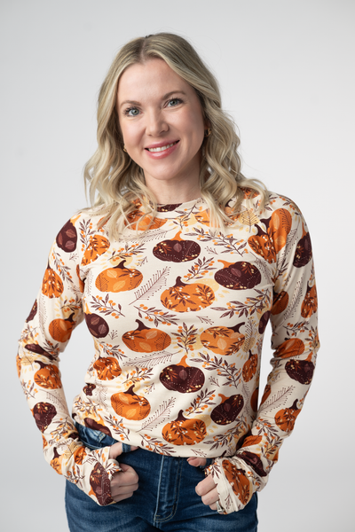 IN STOCK Blair Long Sleeve Top - Autumn Gourds