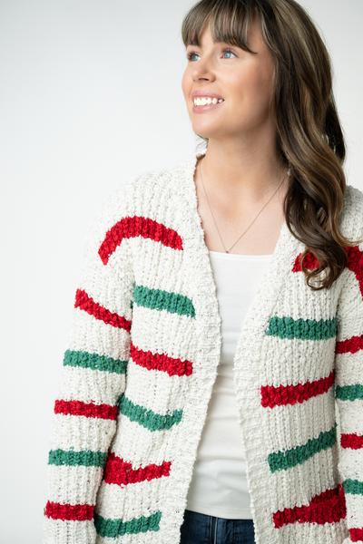 IN STOCK Christmas Striped Cardigan