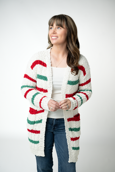 IN STOCK Christmas Striped Cardigan