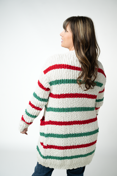 IN STOCK Christmas Striped Cardigan