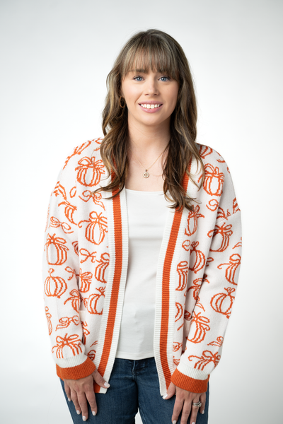 IN STOCK Pumpkins Pocket Cardigan - Pumpkin Patch Co