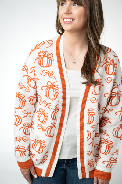 IN STOCK Pumpkins Pocket Cardigan - Pumpkin Patch Co