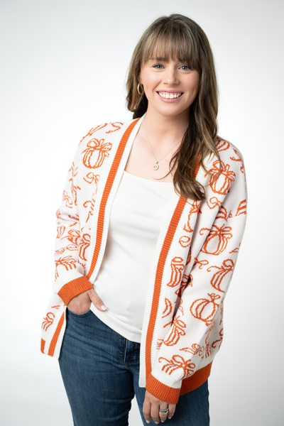IN STOCK Pumpkins Pocket Cardigan - Pumpkin Patch Co