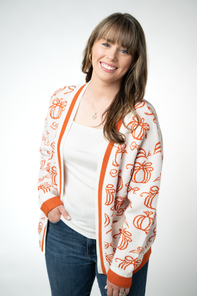 IN STOCK Pumpkins Pocket Cardigan - Pumpkin Patch Co