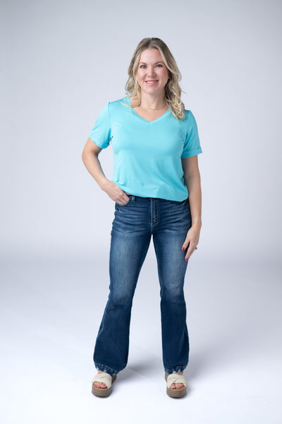 IN STOCK Sophie Tee - Aqua Blue - Pumpkin Patch Co