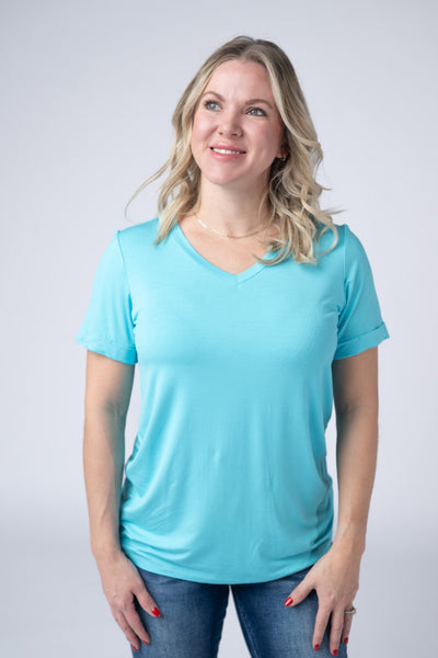 IN STOCK Sophie Tee - Aqua Blue - Pumpkin Patch Co