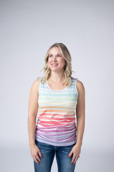 IN STOCK Ava Tank - Rainbow Stripes - Pumpkin Patch Co