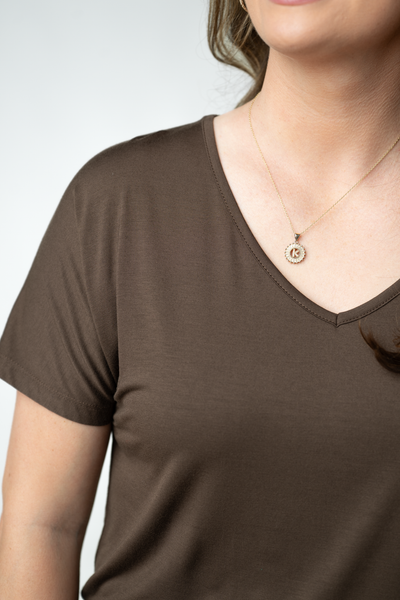 IN STOCK Chloe Cozy Top - Brown - Pumpkin Patch Co