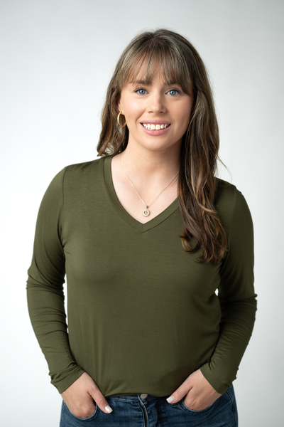 IN STOCK Larissa Long Sleeve - Dark Olive - Pumpkin Patch Co