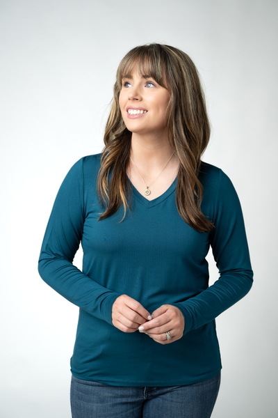 IN STOCK Larissa Long Sleeve - Teal - Pumpkin Patch Co
