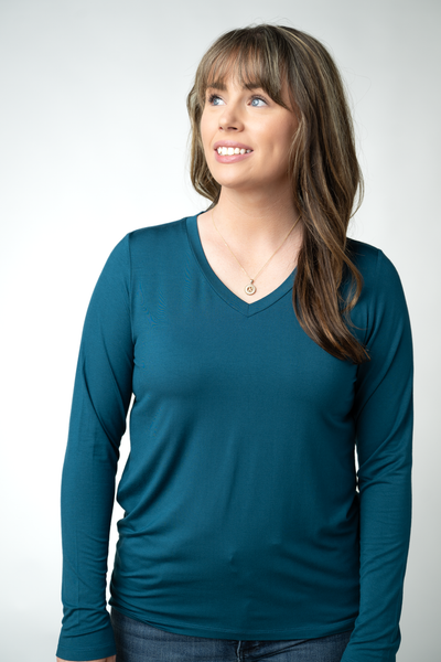 IN STOCK Larissa Long Sleeve - Teal - Pumpkin Patch Co