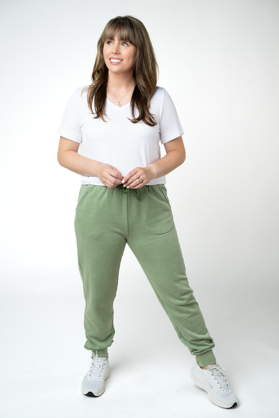 IN STOCK Vintage Wash Joggers - Olive