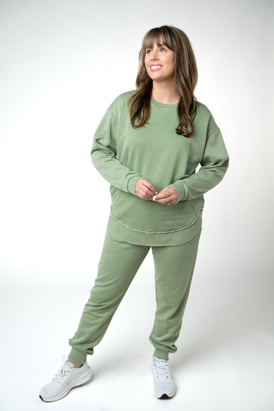 IN STOCK Vintage Wash Joggers - Olive
