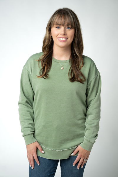 IN STOCK Vintage Wash Pullover - Olive