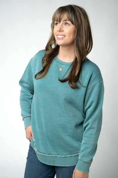 IN STOCK Vintage Wash Pullover - Teal