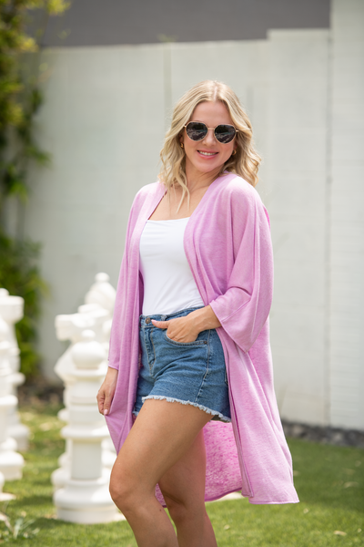 IN STOCK Ellie Cover-Up Kimono - Lilac - Pumpkin Patch Co