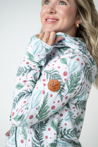 IN STOCK Fullzip Hoodie - Berry + Pine