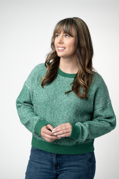 IN STOCK Josie Cozy Crew Sweater - Green