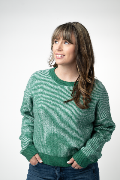 IN STOCK Josie Cozy Crew Sweater - Green