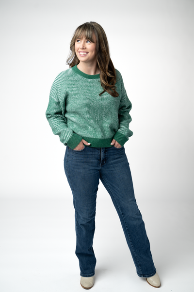 IN STOCK Josie Cozy Crew Sweater - Green